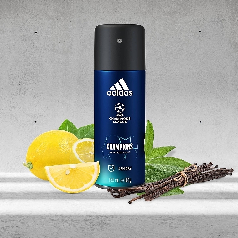 Adidas UEFA Champions League Champions Edition VIII Anti-perspirant 48H Dry - Антиперспирант — фото N2