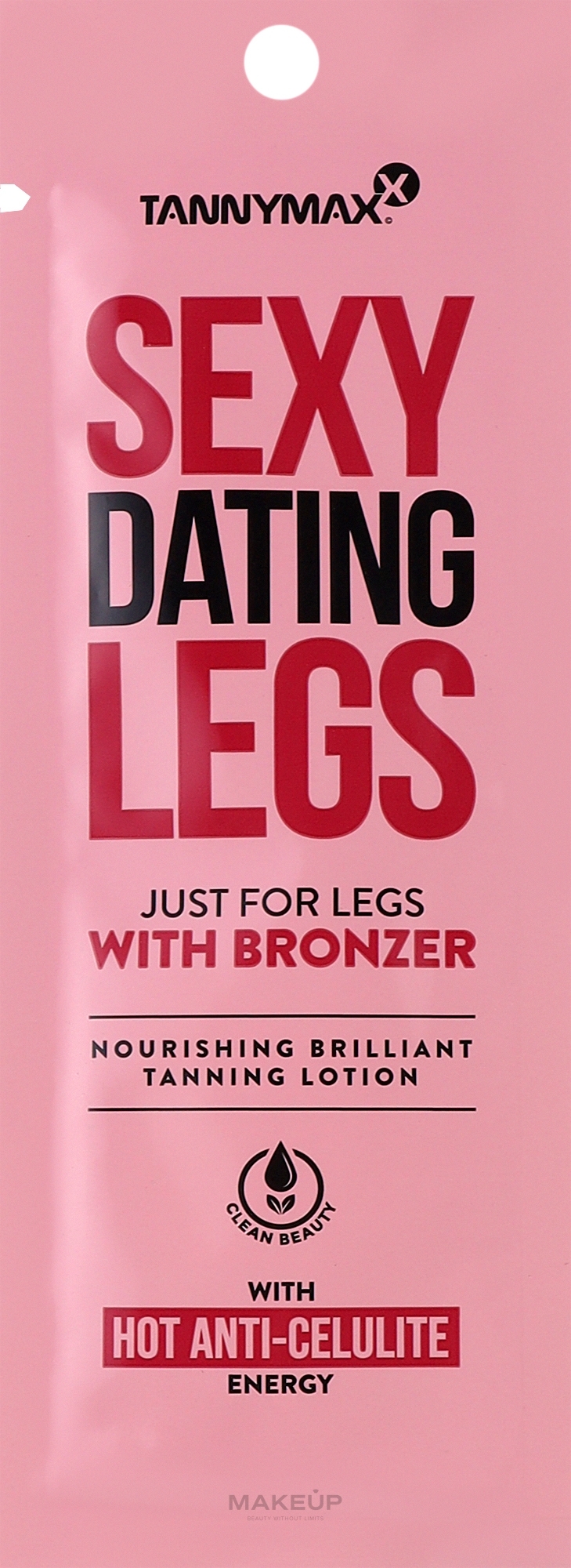 Крем для загара ног с кофеином, тиразином и бронзантами - Tannymaxx Sexy Dating Legs Brilliant Bronzer (саше) — фото 15ml