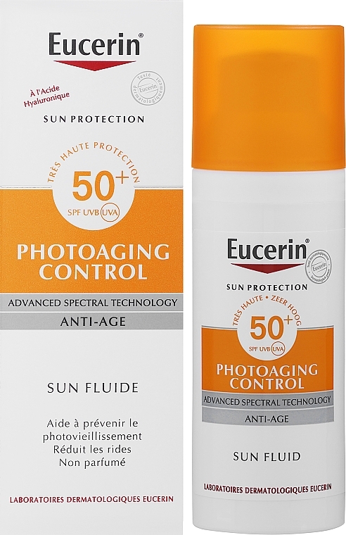 Солнцезащитный антивозрастной флюид - Eucerin Anti-Age Sun Fluid SPF 50 — фото N2