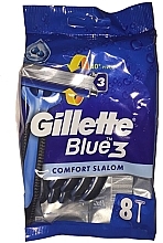 Духи, Парфюмерия, косметика Набор одноразовых станков для бритья - Gillette Blue 3 Comfort Slalom