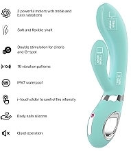 Вибратор-кролик, бирюзовый - Nomi Tang Wild Rabbit 2 Vibrator Teal — фото N3