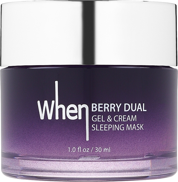 Подвійна маска для обличчя - When Berry Dual Gel Sleeping Cream Face Mask — фото N1