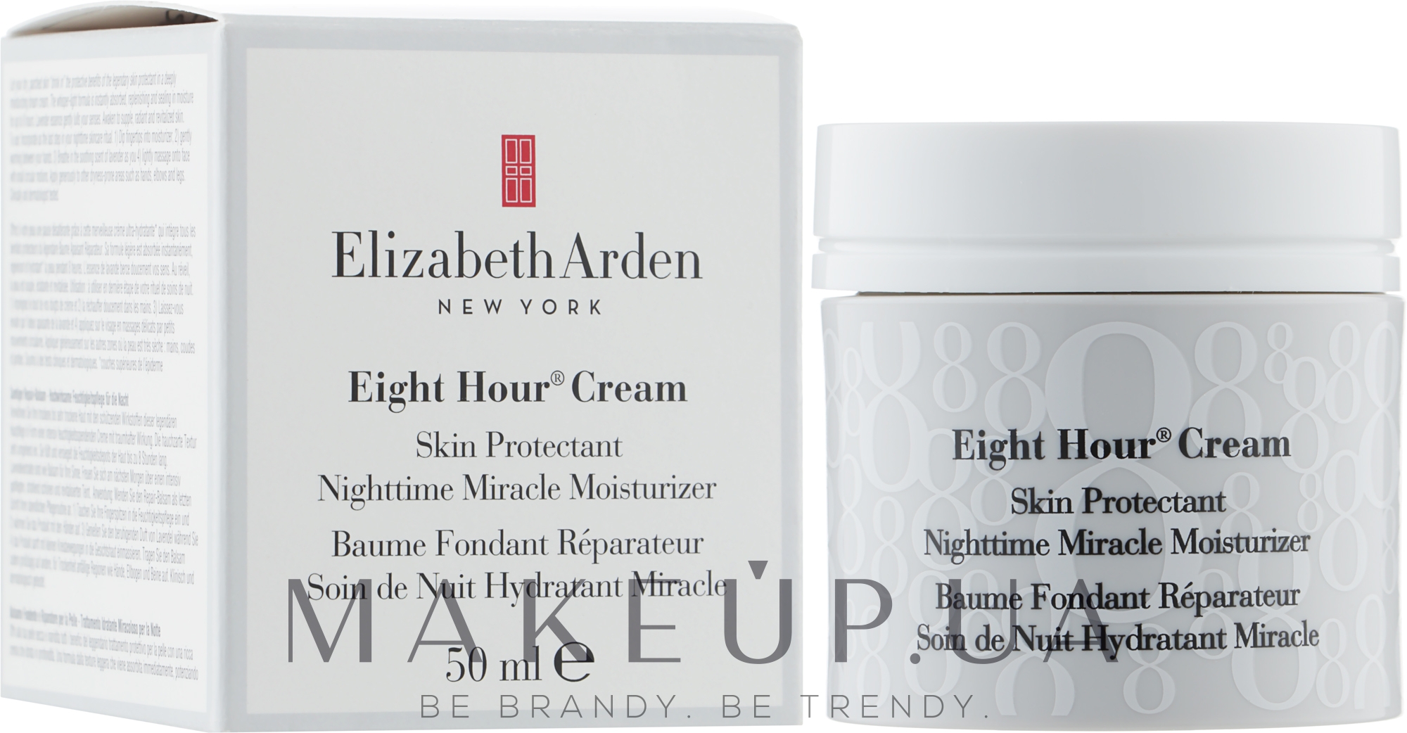 Ночной увлажняющий крем для лица - Elizabeth Arden Eight-Hour Cream Skin Protectant Nighttime Miracle Moisturizer — фото 50ml