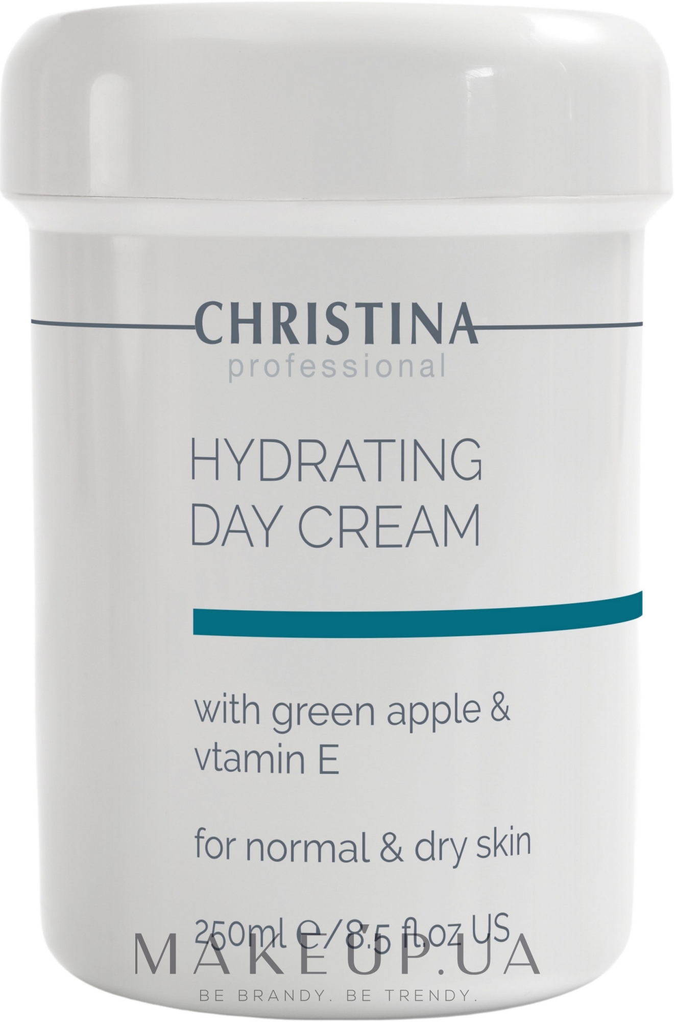 Зволожуючий денний крем з зеленим яблуком і вітаміном Е для нормальної і сухої шкіри - Christina Hydrating Day Cream Green Apple — фото 250ml