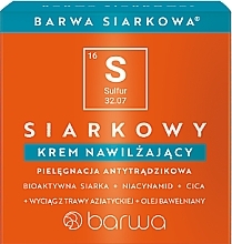 Парфумерія, косметика Зволожувальний крем із сіркою для обличчя - Barwa Siarkowa Cream Sulphur