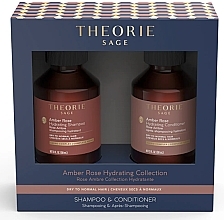 Парфумерія, косметика Набір - Theorie Sage Amber Rose Hydrating Travel Set (sham/90ml + cond/90ml)