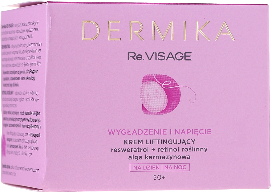 Лифтинг-крем для лица 50+ - Dermika Re.Visage — фото N2