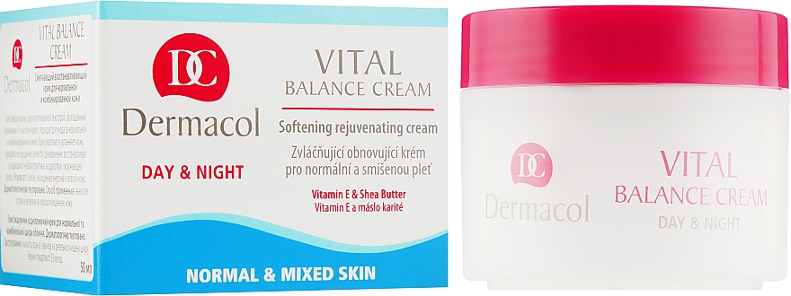 Крем смягчающий восстанавливающий для нормальной и комбинированной кожи - Dermacol Face Care Vital Balance — фото N1