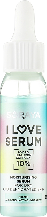 Зволожувальна сироватка для сухої й зневодненої шкіри - Soraya I Love Serum