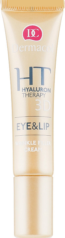 Крем для глаз и губ с чистой гиалуроновой кислотой - Dermacol Hyaluron Therapy 3D Eye and Lip Wrinkle Filler Cream — фото N2