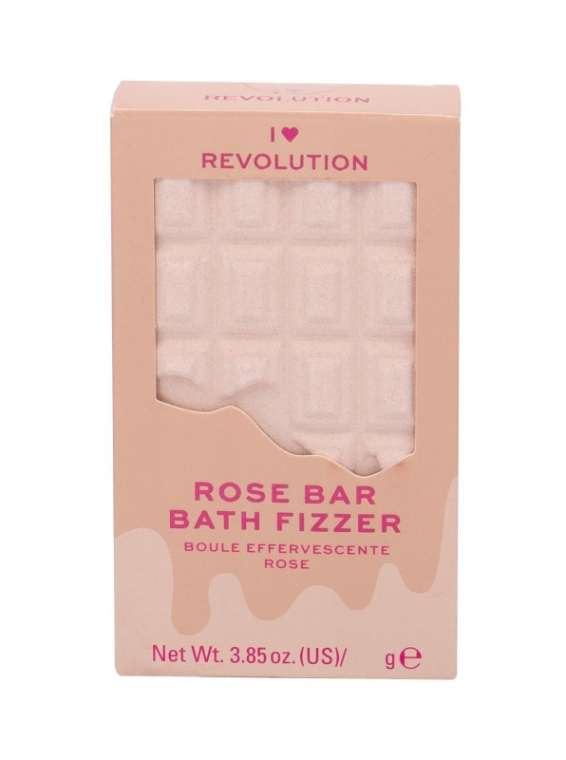 Бомбочка для ванны - I Heart Revolution Chocolate Bar Bath Fizzer "Rose" — фото N1