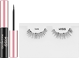 Набір - Kiss Magnetic Eyeliner & Lash Kit Lure (eyeliner/5g + lashes) — фото N2