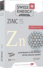 Вітаміни у капсулах «Цинк 15 мг» - Swiss Energy Zinc 15 mg Long Effect — фото N1