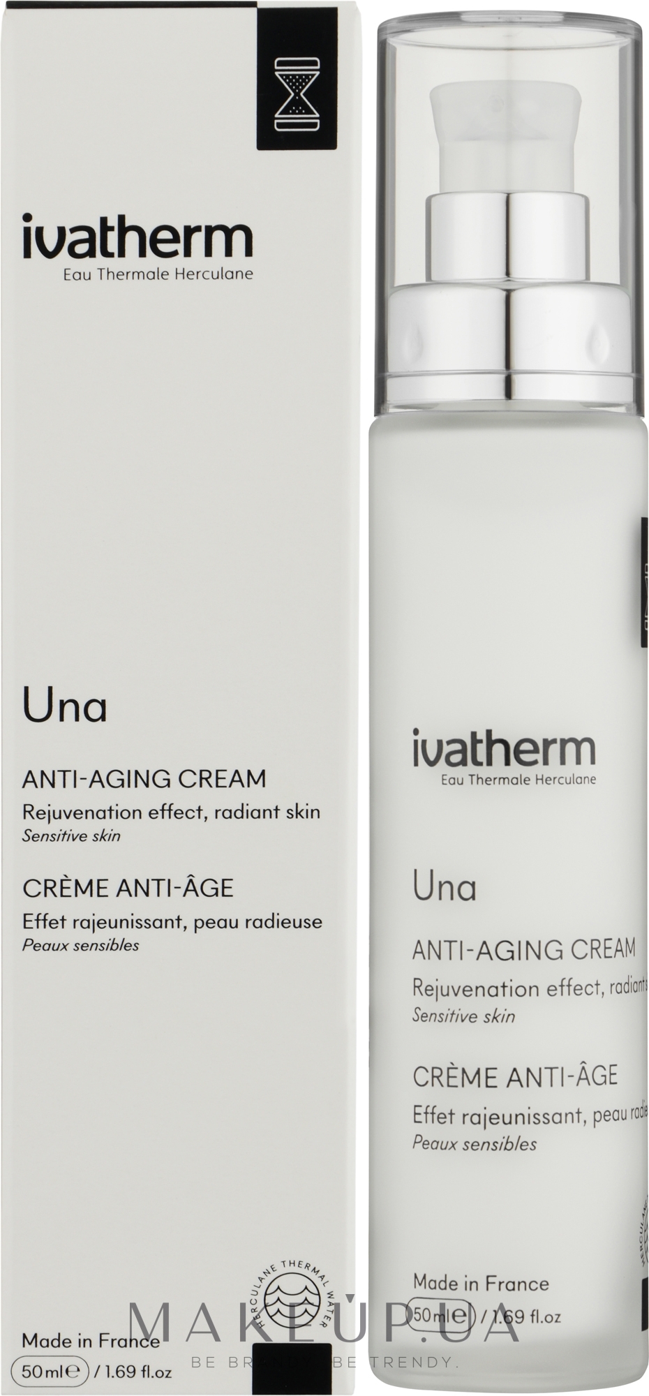 Антивіковий крем для чутливої шкіри обличчя - Ivatherm Una Anti-aging Cream — фото 50ml