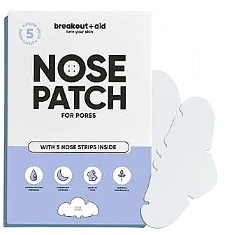 Патчі для носа - Breakout + Aid Nose Patch For Pores — фото N1