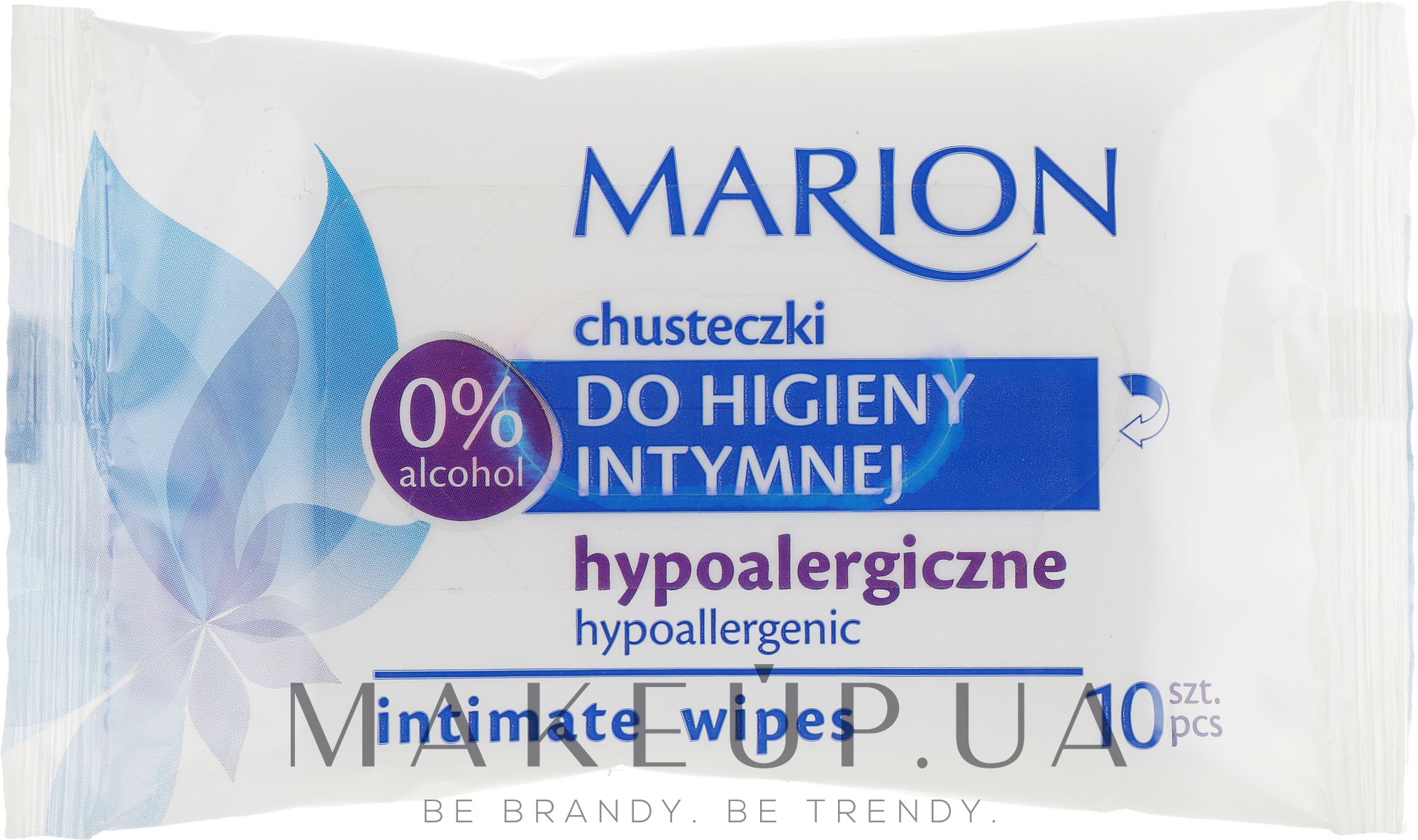 Серветки для інтимної гігієни, гіпоалергенні, 10 шт. - Marion — фото 10шт