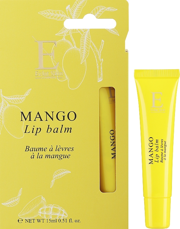 Бальзам для губ з ароматом манго - Eclat Skin London Mango Lip Balm — фото N1