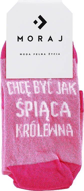 Женские носки с забавными надписями, розовые - Moraj — фото N1