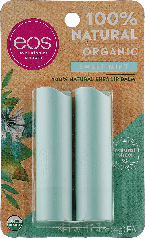 Бальзам для губ в стике "Мята" - EOS Smooth Stick Lip Balm Sweet Mint Pack