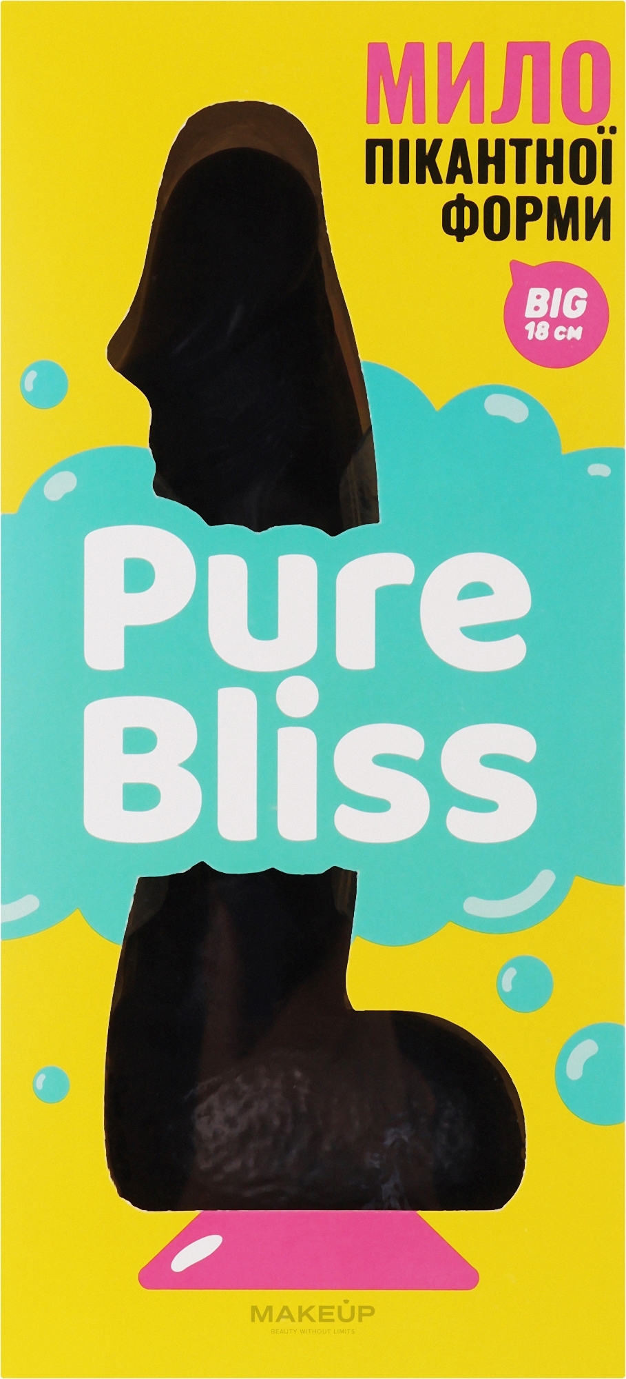 Мыло пикантной формы с присоской, черное - Pure Bliss Big Black — фото 240g
