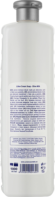 Рідке крем-мило "Оливкове молочко" - Lilien Olive Milk Cream Soap (змінний блок) — фото N2