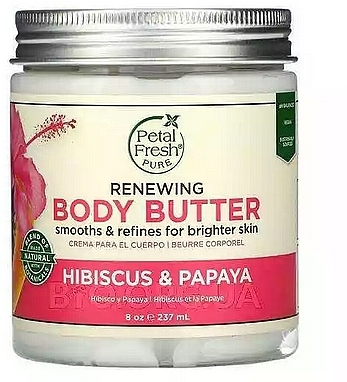 Масло для гладкости кожи тела, гибискус и папайя - Petal Fresh Body Butter Hibiscus & Papaya — фото N1