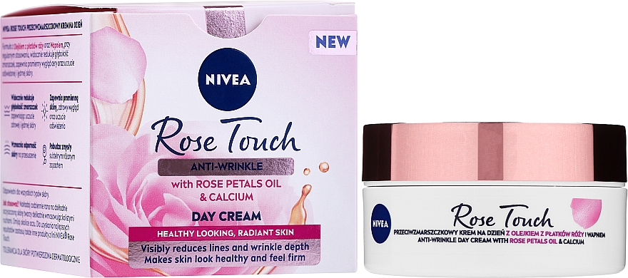 Денний крем проти зморщок - NIVEA Rose Touch Day Cream — фото N2
