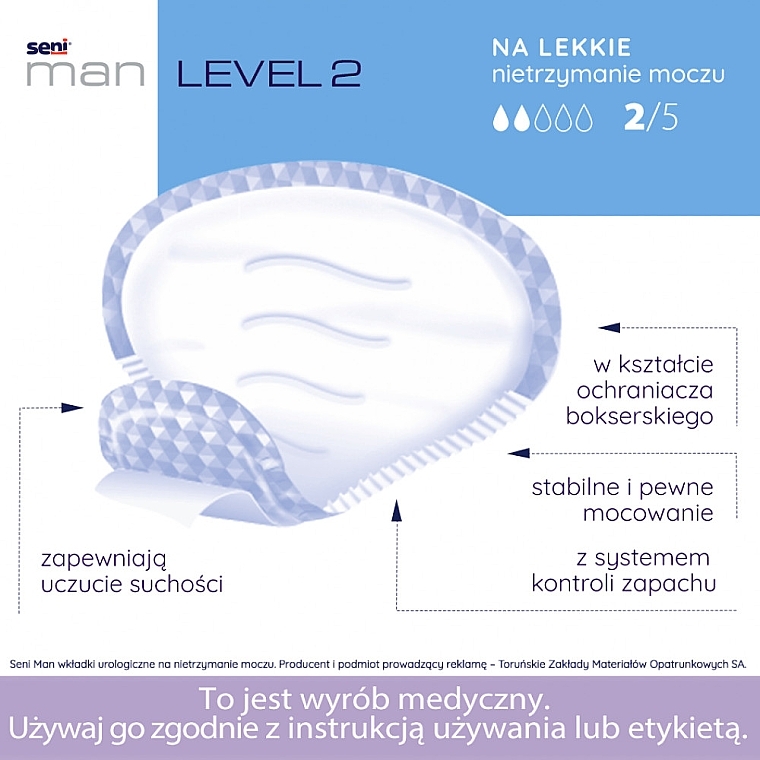 Урологічні прокладки для чоловіків Seni Man Normal Level 2, 15 шт. - Seni — фото N4