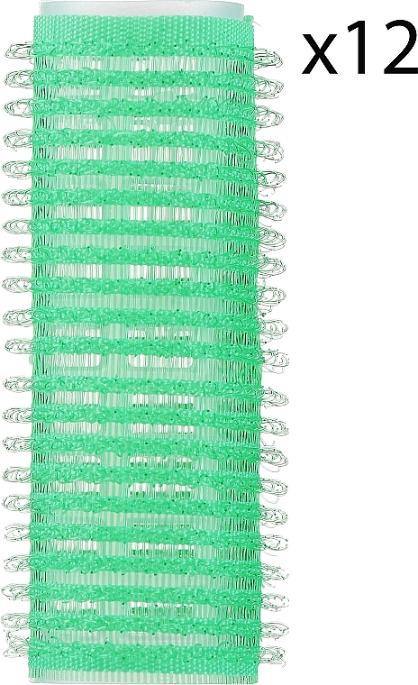 Бигуди-липучки мягкие, d20 мм, 12 шт, зеленые - Xhair — фото N1