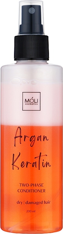Двофазний спрей-кондиціонер з олією арганії та кератином - Moli Cosmetics Argan Spray
