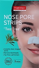 Парфумерія, косметика Очищувальні пластирі для носа - Purederm Tea Tree Botanical Choice Nose Pore Strips