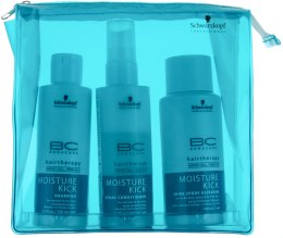 Парфумерія, косметика Набір - Schwarzkopf BC Moisture Kick (shampoo/100ml + spray/conditioner/100ml + spray/100ml + bag)