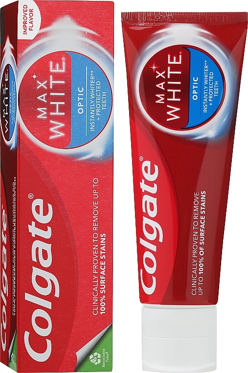 Зубная паста Optic отбеливающая для мгновенной яркой улыбки - Colgate Max White — фото N2