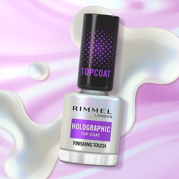 Верхнее покрытие - Rimmel Holographic Top Coat Finishing Touch — фото N5