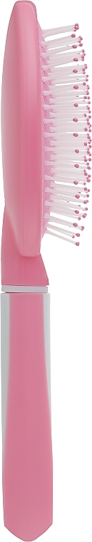 Щётка для волос овальная, С0235, розовая с белой ручкой - Rapira — фото N2