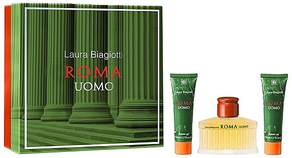 Laura Biagiotti Roma Uomo - Набор (edt/75ml + sh/gel/2x50ml)