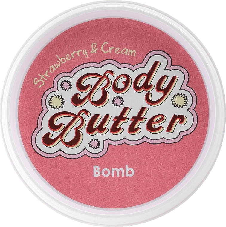 Масло для тіла "Полуниця і вершки" - Bomb Cosmetics Strawberry & Cream Body Butter — фото N1