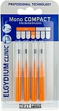 Щітка міжзубна, помаранчева, 4 шт. - Elgydium Clinic Brushes Mono Compact Orange 1,2mm — фото N2