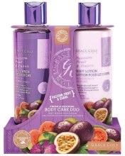 Парфумерія, косметика Набір для тіла - Grace Cole Fruit Works Rejuvenating Body Care Duo Passion Fruit & Guava (sh/gel/500ml + lot/500ml)