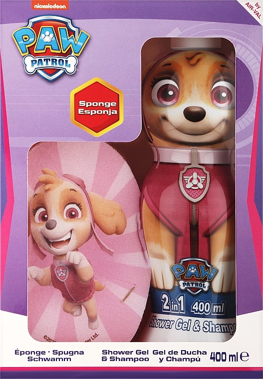 УЦЕНКА Набор - EP Line Paw Patrol Skye (sh/gel/400ml + sh/sponge/1pcs) * — фото N1