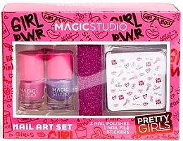 Парфумерія, косметика Magic Studio Pretty Girls Nail Art Set - Набір для дизайну нігтів, 4 продукти