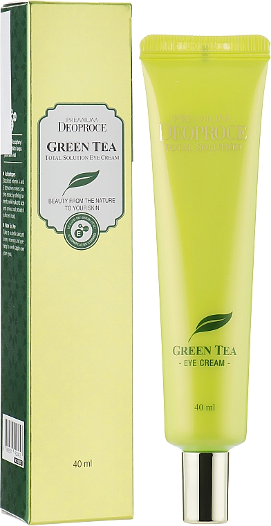 Зволожувальний крем для очей із зеленим чаєм - Deoproce Premium Green Tea Total Solution Eye Cream — фото N1