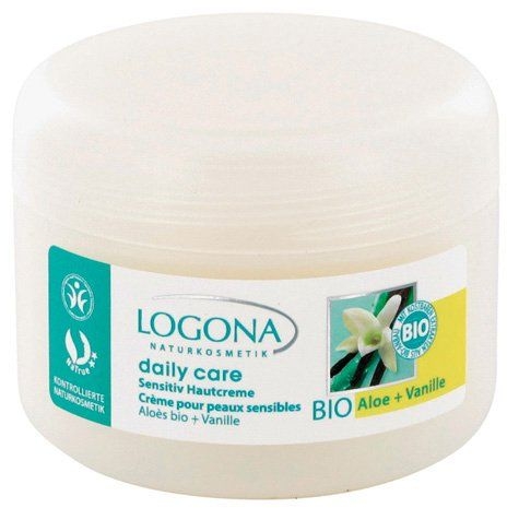 Крем для чувствительной кожи лица с Алоэ и Ванилью - Logona Daily Care Sensitive Skin Cream Organic Aloe + Vanilla