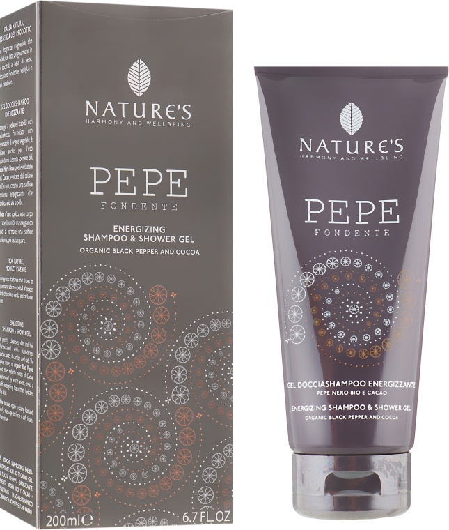 Энергетический гель для душа и шампунь с черным перцем - Nature's Dark Pepper Shampoo & Shower Gel