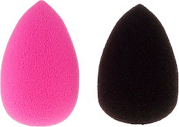Парфумерія, косметика Спонж для макіяжу, крапля, чорний + рожевий, 2 шт. - IBRA Makeup Blender Sponge Mini