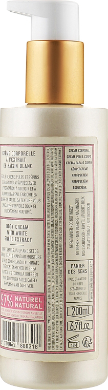 Крем для тіла "Білий виноград" - Panier Des Sens Renewing Grape Vine Body Cream — фото N2