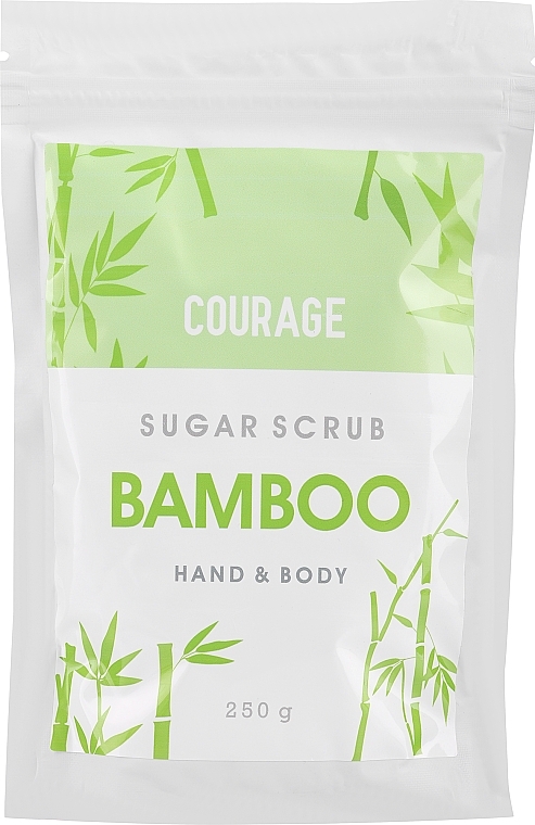 Цукровий скраб для рук і тіла «Зелений бамбук» - Courage Bamboo Hands & Body Sugar Scrub (дой-пак) — фото N3