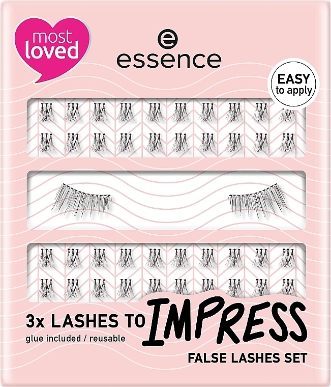 Набор накладных ресниц - Essence 3x Lashes To Impress False Lashes Set — фото N1