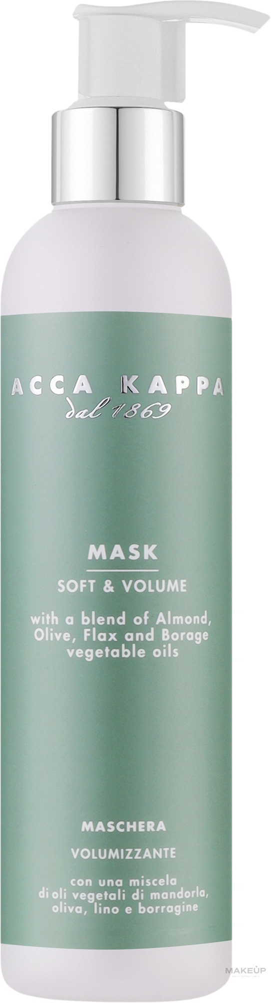 Маска для волос для объема - Acca Kappa 1869 Mask Soft A Volume — фото 250ml