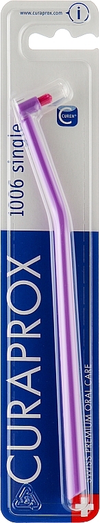 Монопучкова зубна щітка "Single CS 1006", лілово-рожева - Curaprox — фото N1